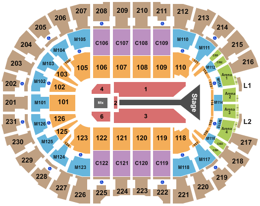 Rocket Arena Maroon 5 Seating Chart
